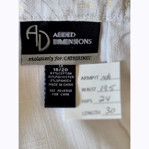 Catherines Women’s 1X Tulip Skirt Ivory Metallic Gold Leopard Cocktail Church - Picture 2 of 8